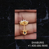 Diamond studs diamond jhumka ear ring,Pure silver south indian jewelry 925 silver jewelry indian lyte weight jewelry-SHABURIS
