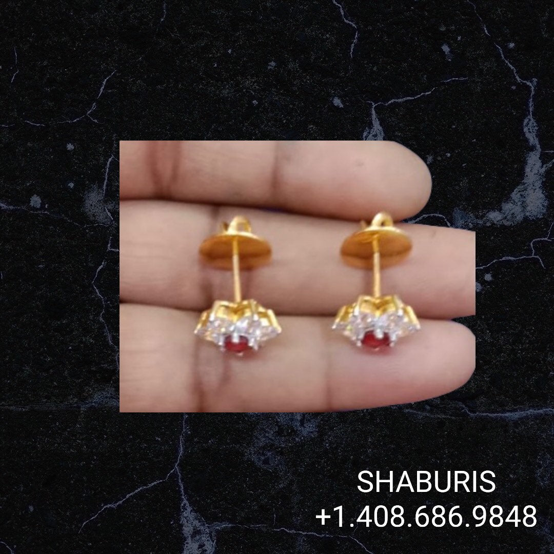 Diamond studs diamond jhumka ear ring,Pure silver south indian jewelry 925 silver jewelry indian lyte weight jewelry-SHABURIS