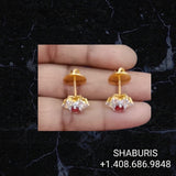 Diamond studs diamond jhumka ear ring,Pure silver south indian jewelry 925 silver jewelry indian lyte weight jewelry-SHABURIS
