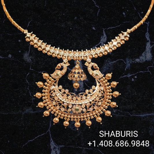 Detatchable diamond kante ,South Indian Jewellery,South Indian Jewelry,Kante Necklace,silver jewelry Designs - NIHIRA-SHABURIS