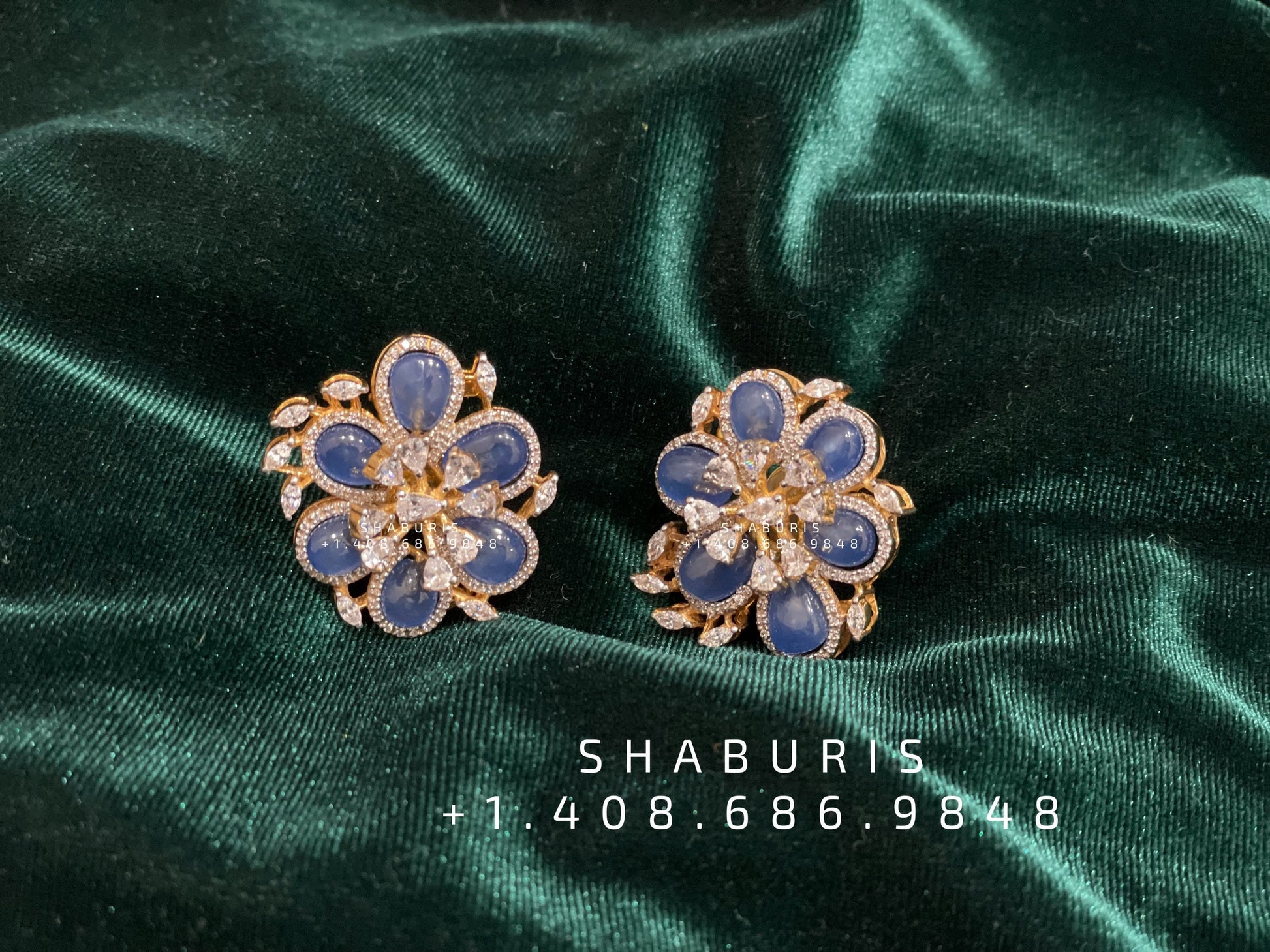 Tanzanite studs,diamond studs Indian ,silver jewelry sets gold jewelry swarovski stones cz stones diamond jewelry wedding jewelry