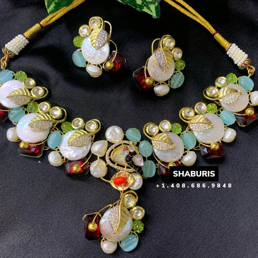 Fashion Jewelry,Gold Plated Jewellery Indian ,Artificial Jewellery,lyte weight Indian Bridal,Sabyasachi Jewelry inspired -NIHIRA-SHABURIS