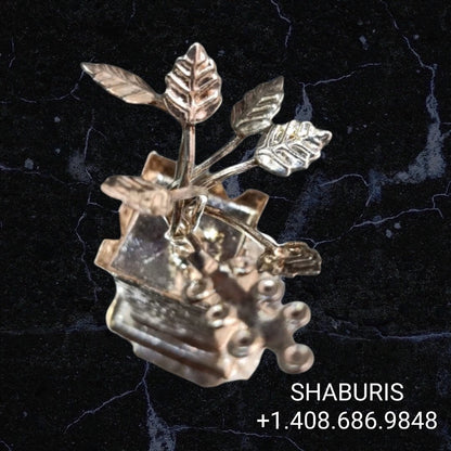 Pure silver tulasi Indian Pooja Articles,Pure silver articles indian,indian pooja samagri,silver articles - tulasi leaf pooja  - SHABURIS