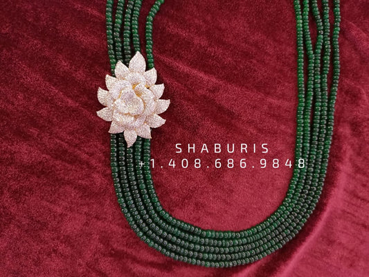 Coral mala bead jewelry gemstone jewelry polki diamond emerald necklace pure silver jewelry south indian gold jewelry sets -SHABURIS