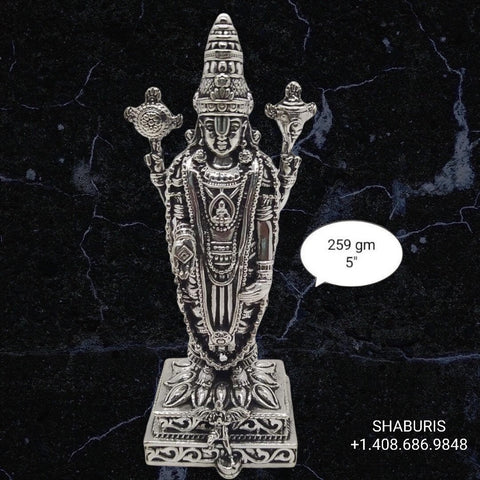 Pure Silver balaji  idol,silver God Idol,Indian Pooja Articles,silver articles indian,pooja samagri,Antique silver article,