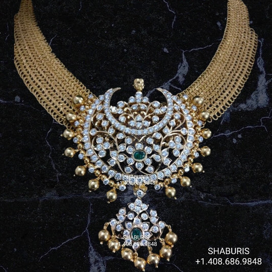 Ganesha Pendent choker,jali work,vinayaka antique jewelry,jaali work chain,lyte weight choker necklace,lord ganesha