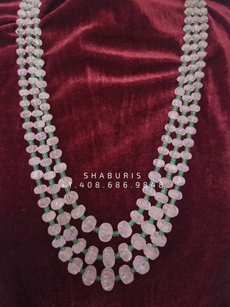 Pink tourmaline and 18K Gold Vermeil beaded Necklace|RAW Copenhagen