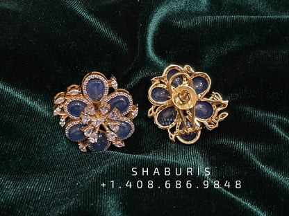 Tanzanite studs,diamond studs Indian ,silver jewelry sets gold jewelry swarovski stones cz stones diamond jewelry wedding jewelry