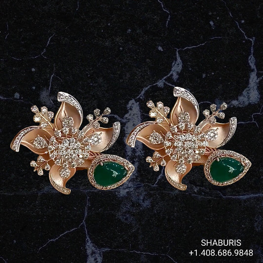 Designer Earrings ,diamond studs Indian ,silver jewelry sets gold jewelry swarovski stones cz stones diamond jewelry wedding jewelry