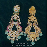 Diamond Jhumka Jewelry,Jhumka Jewellery,Pure Silver Jewellery ,Jhumka Earring,Indian Bridal,Indian Wedding Jewelry-SHABURIS