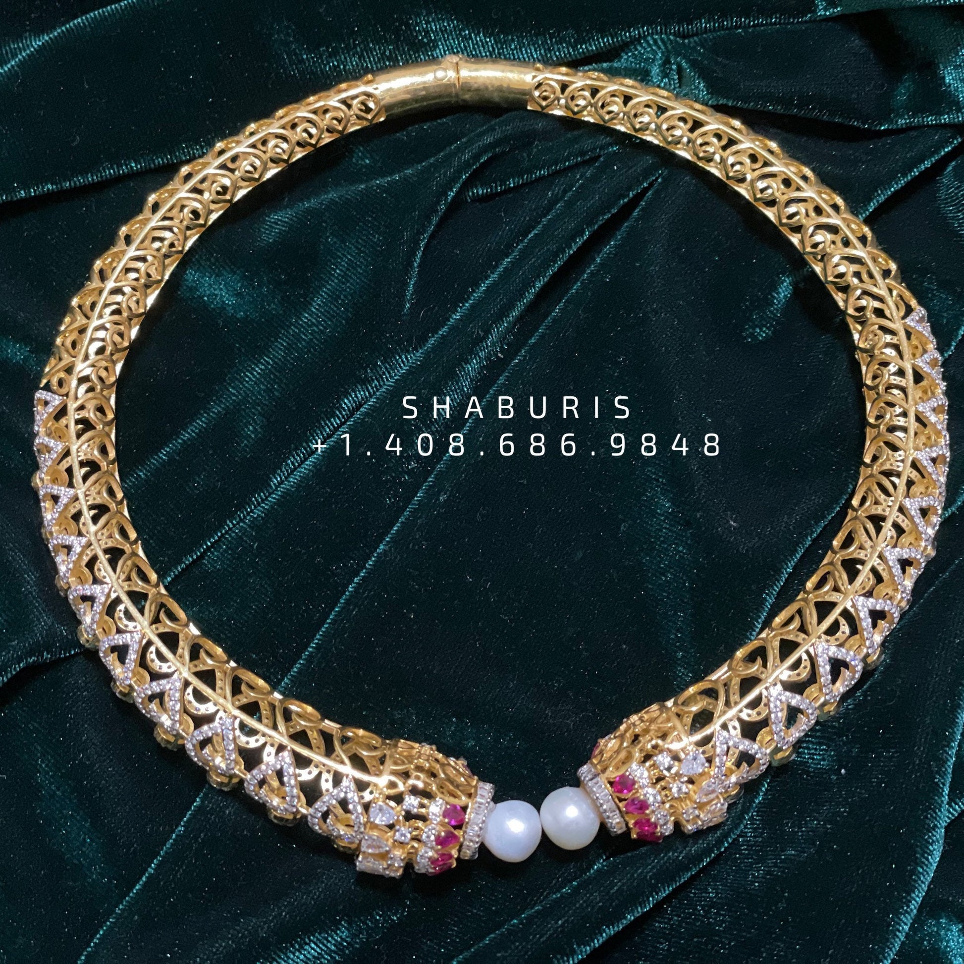 Detatchable diamond kante ,South Indian Jewellery,South Indian Jewelry,Kante Necklace,silver jewelry Designs - NIHIRA-SHABURIS