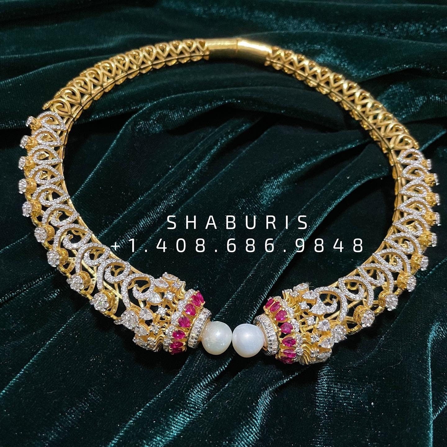 Detatchable diamond kante ,South Indian Jewellery,South Indian Jewelry,Kante Necklace,silver jewelry Designs - NIHIRA-SHABURIS