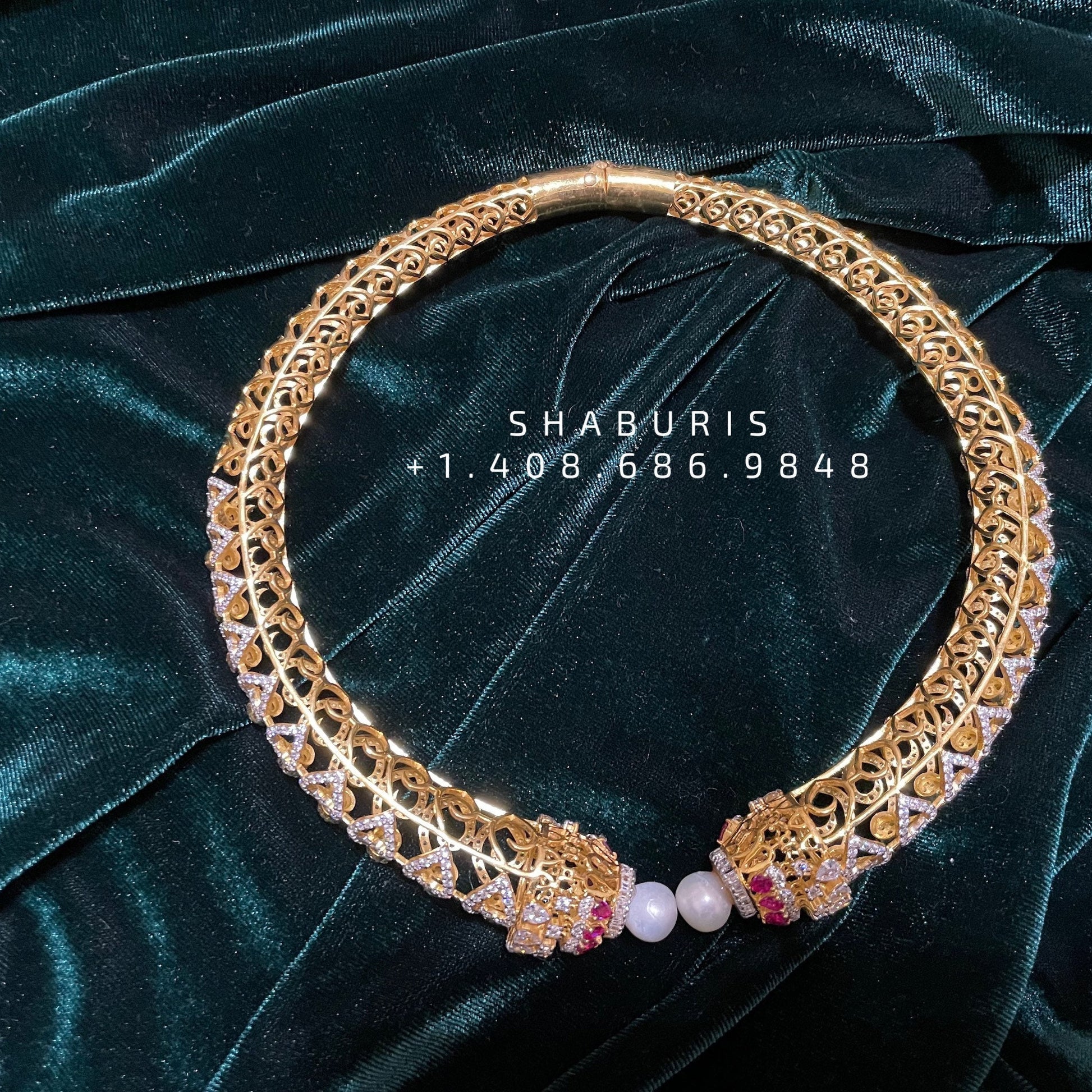 Detatchable diamond kante ,South Indian Jewellery,South Indian Jewelry,Kante Necklace,silver jewelry Designs - NIHIRA-SHABURIS