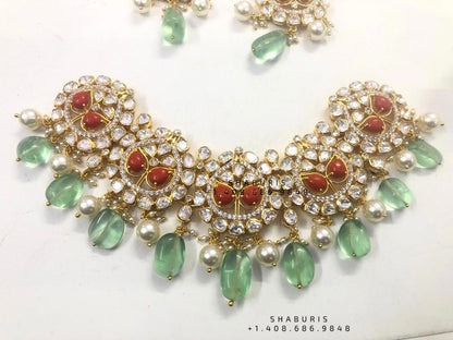 Polki jewelry Pure Silver jewelry Indian ,coral necklace indian jewelry diamond jewelry gold jewelry designs indian -SHABURIS