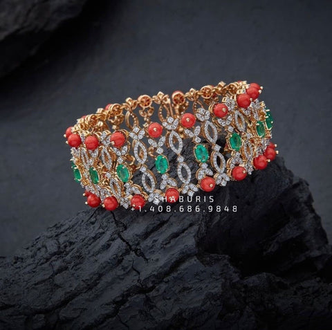 Coral bangle,Pure Silver jewelry Indian ,emerald gem stone bangle 925 silver jewelry sterling silver gold coated jewelry diamond SHABURIS