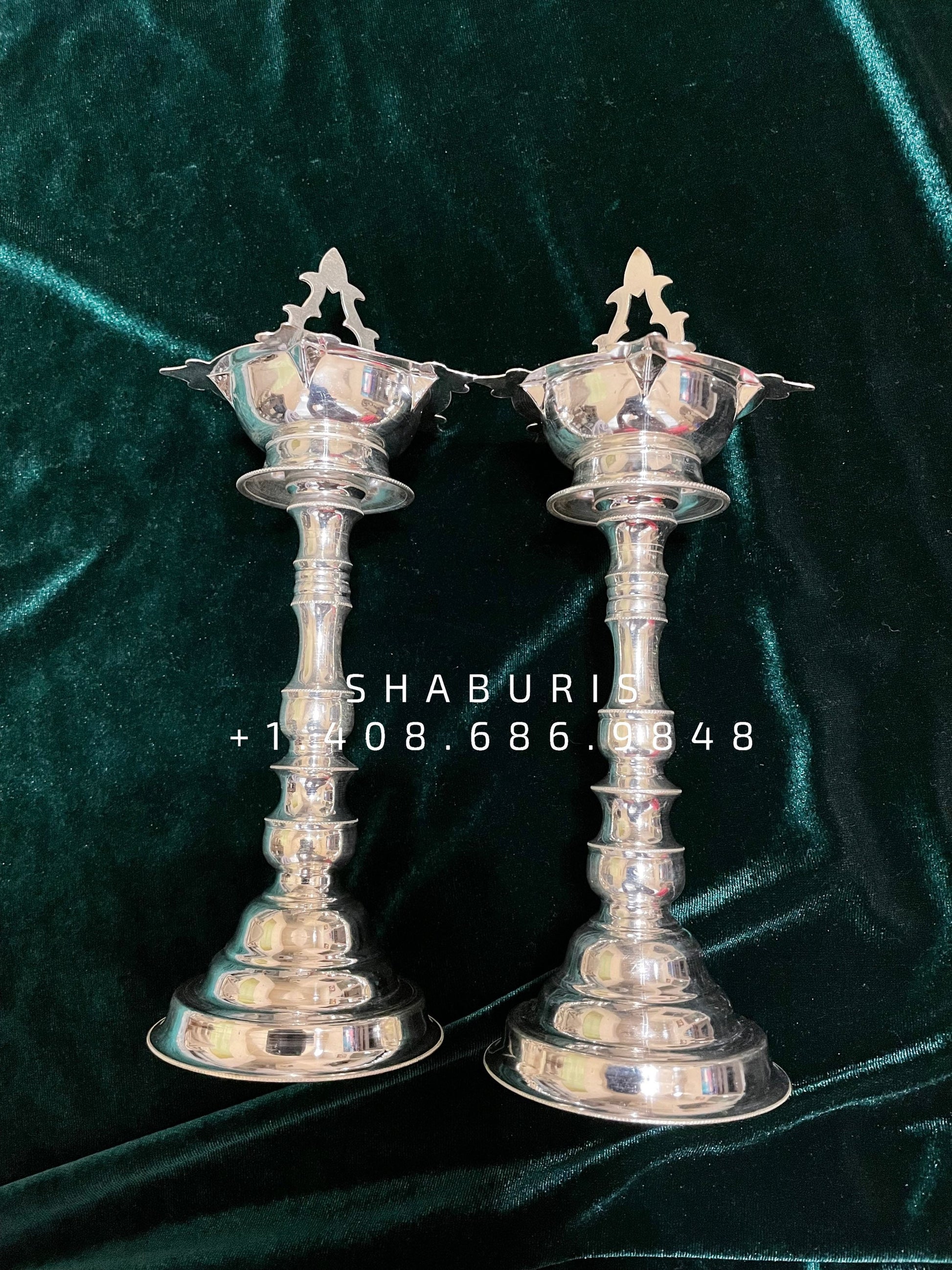 Silver Deepam Indian Pooja Articles,Pure silver articles indian,indian pooja samagri,silver articles,diya lamps silver- - SHABURIS