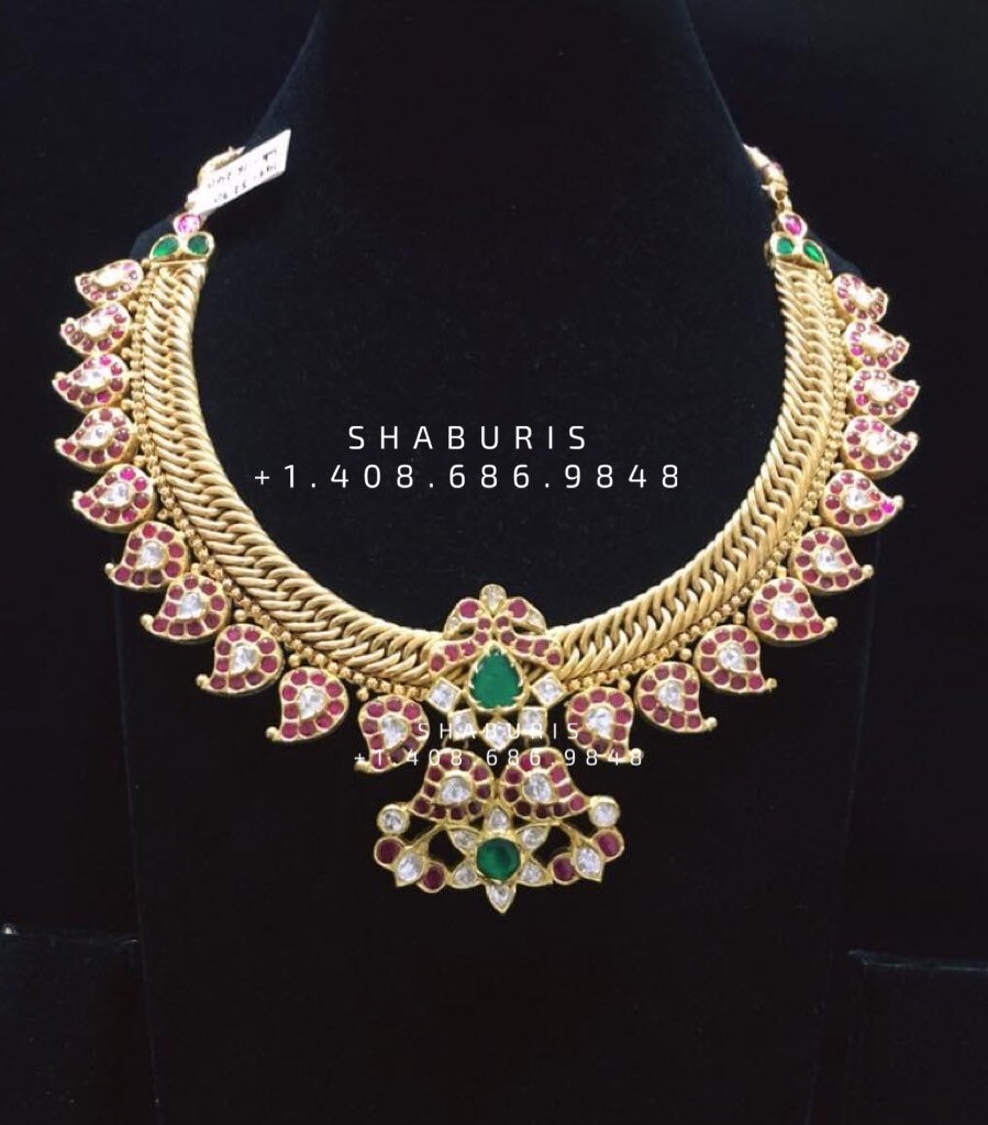 Diamond Choker Diamond Jhumka Diamond Earrings Antique Earrings Antique Jhumka Pure Silver jewelry Indian ,diamond Necklace-SHABURIS