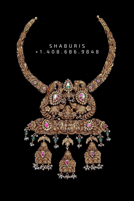 Diamond Choker Diamond Jhumka Diamond Earrings Antique Earrings Antique Jhumka Pure Silver jewelry Indian ,diamond Necklace-SHABURIS