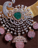Diamond Choker Pure Silver jewelry Indian ,diamond Necklace,Indian Necklace,Indian Bridal,Indian Wedding Jewelry-NIHIRA-SHABURIS Active