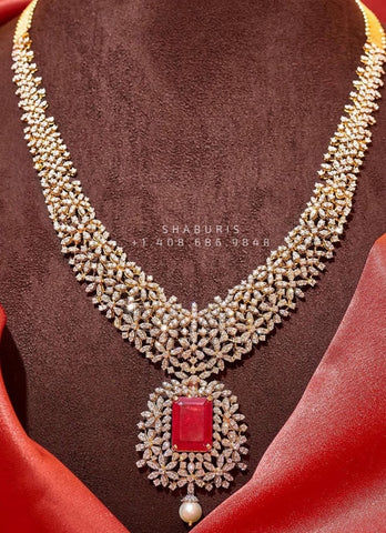 Antique Jewelry Temple Jewelry Bridal Jewelry,silver jewelry Indian ,tanzanite,lyte weight Indian Bridal Nakshi Jewelry - SHABURIS