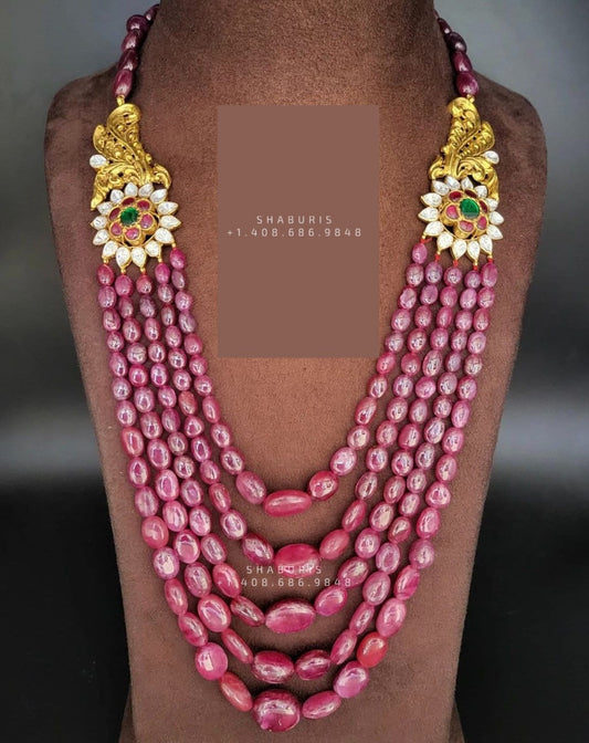 Antique Necklace Ruby Necklace Beaded Necklace Tanzanite Necklace Diamond Jewelry Moissanite Necklace Bridal Jewelry-SHABURIS