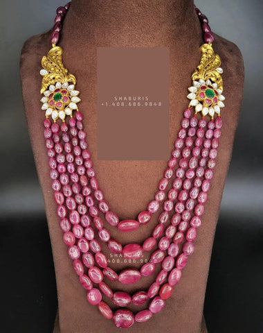 Antique Necklace Ruby Necklace Beaded Necklace Tanzanite Necklace Diamond Jewelry Moissanite Necklace Bridal Jewelry-SHABURIS