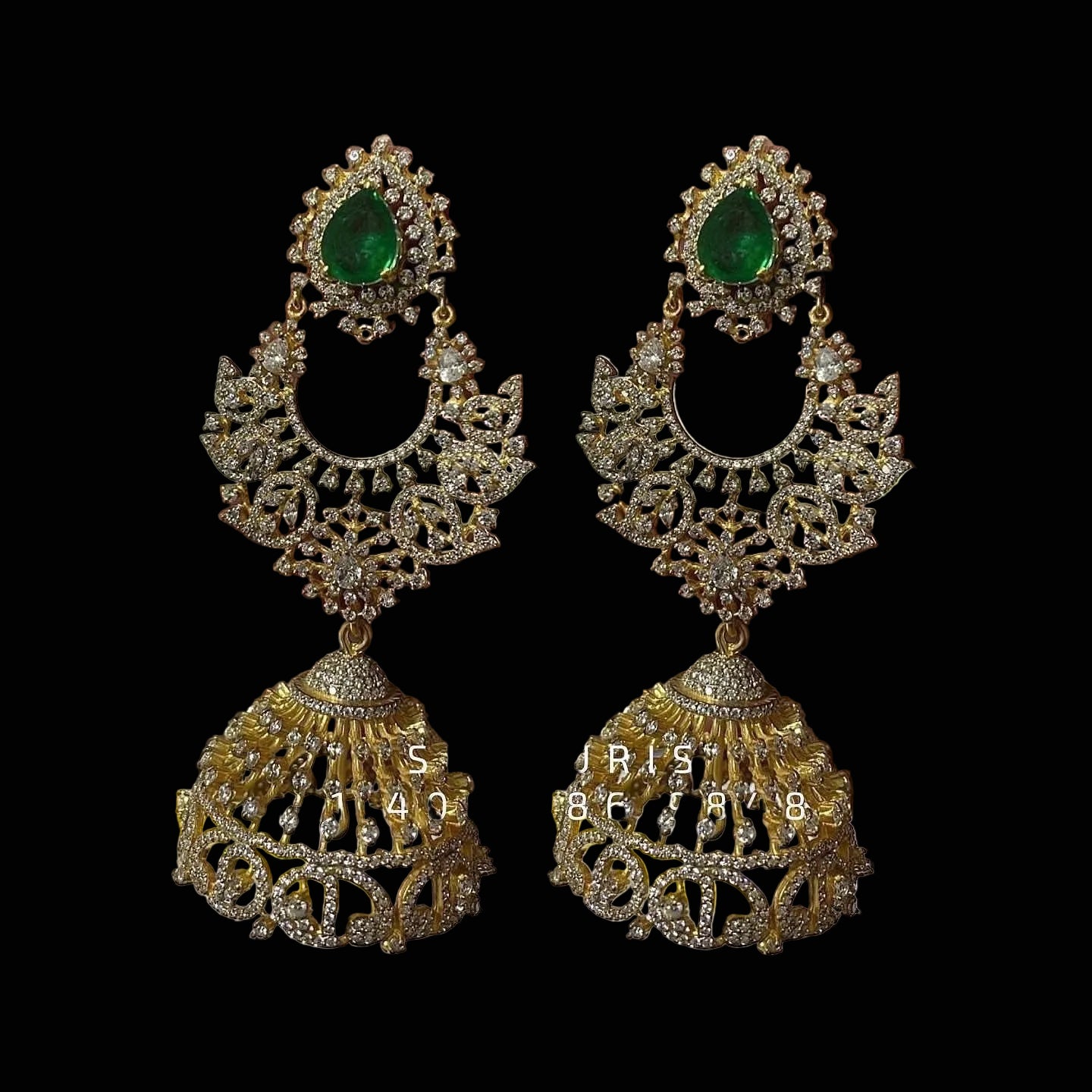 Bangles Jhumkas Diamond Jewelry Indian Jewelry Diamond Jhumka Diamond Necklace 925 silver Antique Jewelry 22k gold plated - SHABURIS