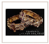 Bangles Jhumkas Diamond Jewelry Indian Jewelry Diamond Jhumka Diamond Necklace 925 silver Antique Jewelry 22k gold plated - SHABURIS