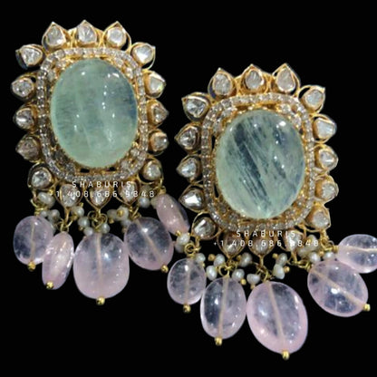 Diamond Jhumka,Pure Silver Jewelry Indian,Fashion Jewelry in Silver,Indian Earrings,Indian Jewelry,High End Jewelry-NIHIRA-SHABURIS