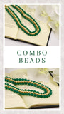 Multi layered beads south sea pearls emerald beads gem stones birth stones bead necklace precious gem stones precious beads & gems - SHABURI