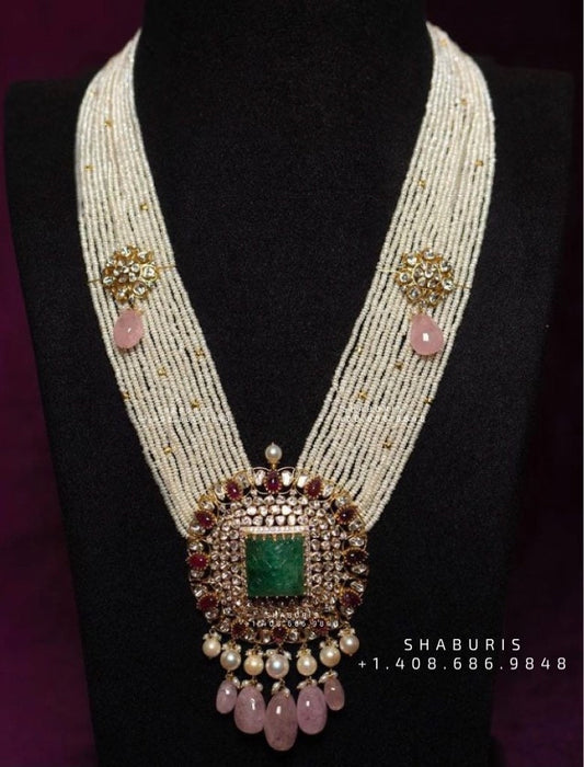 Diamond Choker Diamond Jhumka Diamond Earrings Antique Earrings Antique Jhumka Pure Silver jewelry Indian ,diamond Necklace-SHABURIS