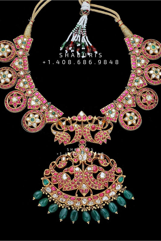 Diamond Choker Diamond Jhumka Diamond Earrings Antique Earrings Antique Jhumka Pure Silver jewelry Indian ,diamond Necklace-SHABURIS