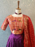 Paithani Lehenga Kids Lehenga Kids Crop Top Teens Lehenga Indian Lehenga Indian Halfsaree Indian Saree blouse Designer Lehenga