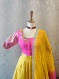 Kanjivaram Lehenga Kids Lehenga Kids Crop Top Teens Lehenga Indian Lehenga Indian Halfsaree Indian Saree blouse Designer Lehenga