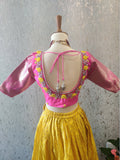 Kanjivaram Lehenga Kids Lehenga Kids Crop Top Teens Lehenga Indian Lehenga Indian Halfsaree Indian Saree blouse Designer Lehenga