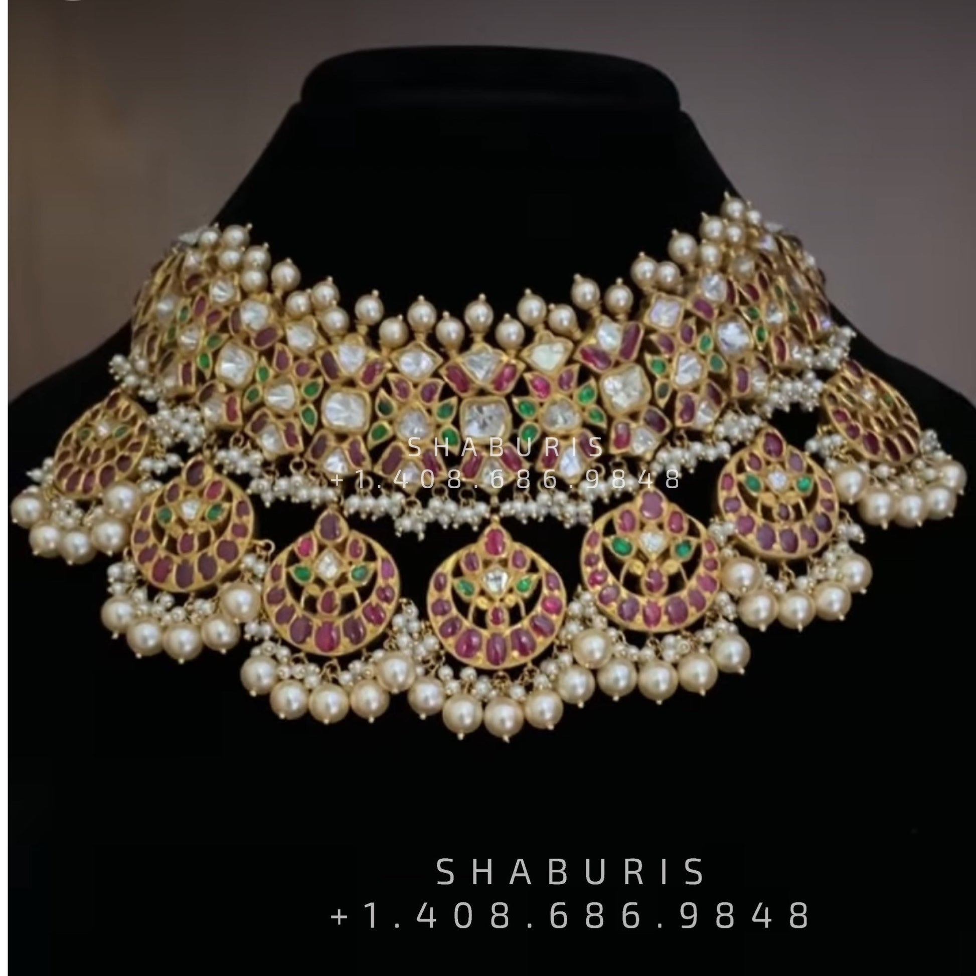 Antique Jewelry Temple Jewelry Bridal Jewelry,silver jewelry Indian ,tanzanite,lyte weight Indian Bridal Nakshi Jewelry - SHABURIS