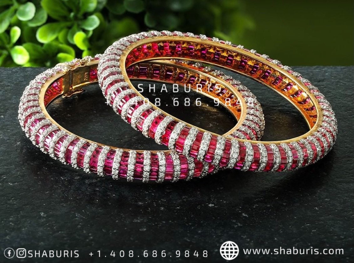 Diamond bangle,stone bangle,silver jewelry,gold bangle,wedding jewelry,statement jewelry,ruby bangle ,swarovski diamond bangle