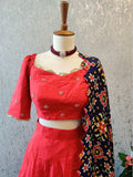 Half Saree Red Lehenga Patola Duppatta Teens Lehenga Indian Wedding Lehenga Choli Half Saree for teens Bridal Lehenga Bridal HalfSaree