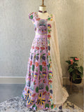 Lilac Lehenga Designer lehenga,Bridal Lehenga,Wedding Lehenga,Langa voni,Halfsaree, Lehenga,Pattu Pavada,Silk Lehenga,teens Lehenga-NIHIRA