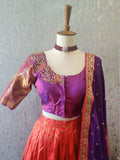 Pure kanchi pattu lehenga,Bridal Lehenga,Pattu langa,Langavoni,Halfsaree,Kanjivaram Lehenga,Pattu Pavada,Silk Lehenga,teens Lehenga-NIHIRA