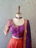 Pure kanchi pattu lehenga,Bridal Lehenga,Pattu langa,Langavoni,Halfsaree,Kanjivaram Lehenga,Pattu Pavada,Silk Lehenga,teens Lehenga-NIHIRA