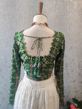 Chikankari lehenga crop top patola blouse patan patola blouse kids crop top indian designer lehenga white chikankari dress mehendi outfit
