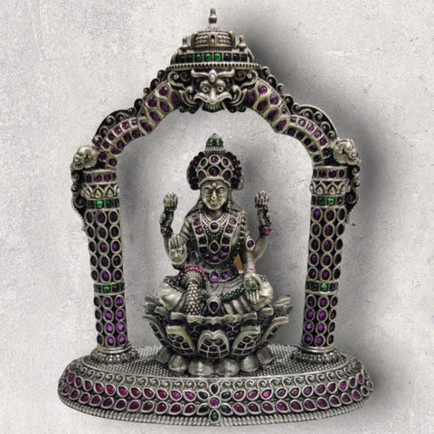 Pure Silver lakshmi  idol,silver God Idol,Indian Pooja Articles,silver articles indian,pooja samagri,Antique silver article,