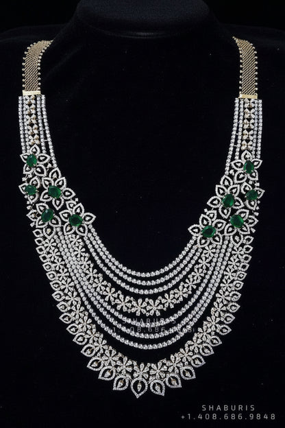 Polki Necklace Diamond Necklace Beaded Necklace Tanzanite Necklace Diamond Jewelry Moissanite Necklace Bridal Jewelry-SHABURIS