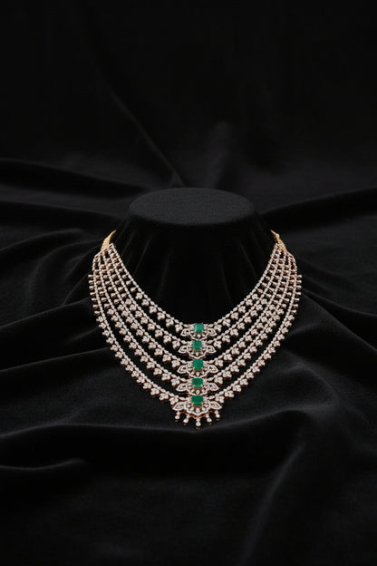 Polki Necklace Diamond Necklace Beaded Necklace Tanzanite Necklace Diamond Jewelry Moissanite Necklace Bridal Jewelry-SHABURIS