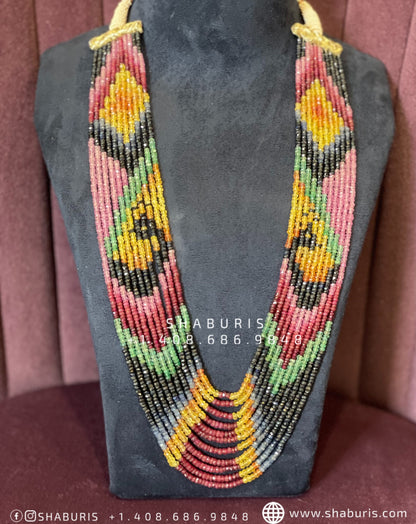 Navaratan beads Gem stones Tanzanite Gems and beads precious stones gems and jewels pear shape rubies Bead necklace - SHABURIS