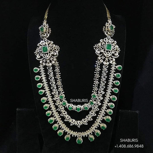 Diamond Necklace Diamond Choker Diamond Haram Bridal Jewelry Indian Diamond Jewelry Indian Jewelry Designs Silver Jewelry - SHABURIS