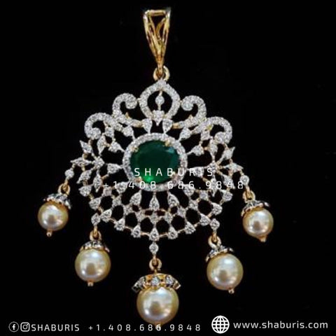 Diamond Tikka Diamond Pendant pure silver jewelry indian wedding Jewelry indian bridal jewelry cocktail jewelry 925 silver jewelr-SHABURIS