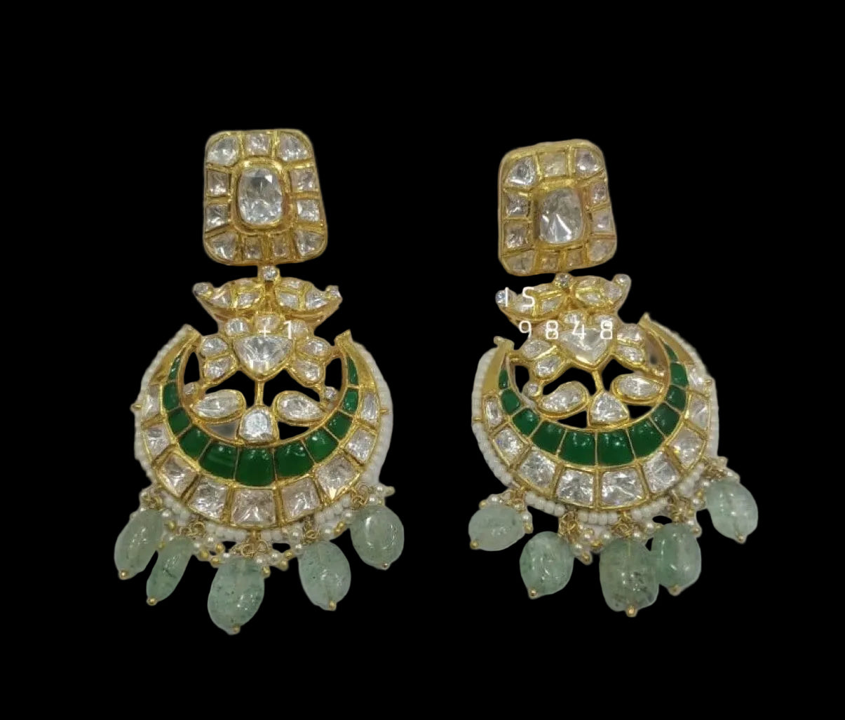 Diamond Jhumka polki jhumka diamond studs gold earrings design silver jewelry 925 silver jewelry sterling silver jewelry indian gold jewelry