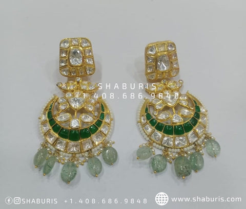 Diamond Jhumka polki jhumka diamond studs gold earrings design silver jewelry 925 silver jewelry sterling silver jewelry indian gold jewelry